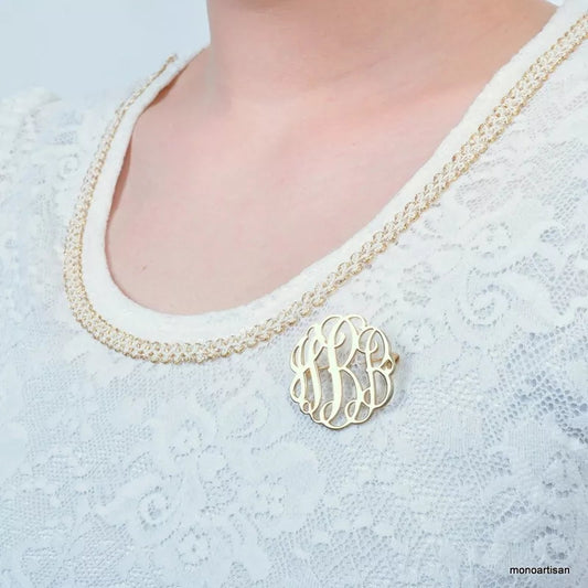 Broche monograma personalizado